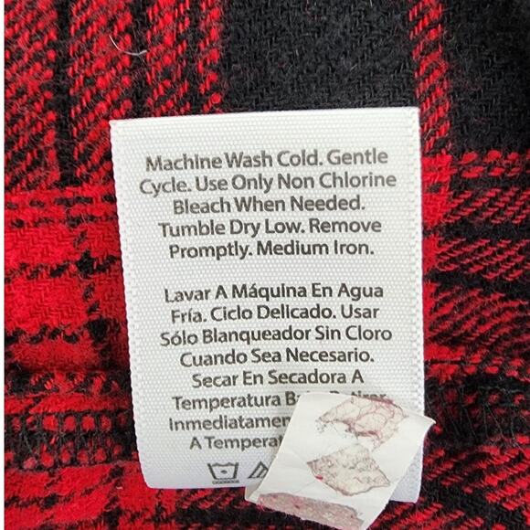 Time And Tru Flannel Shirt with Sweatshirt Hood Women's Size Medium - Picture 7 of 7